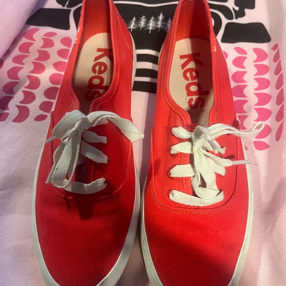 Keds Women's Bright Red Canvas Sneakers